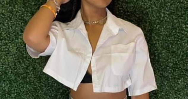 White cropped Shirt