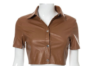 Brown Leather top