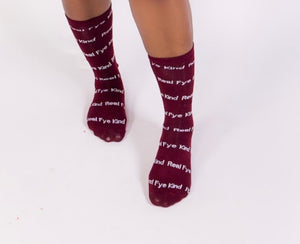 Burgundy Logo Varsity SOCKS