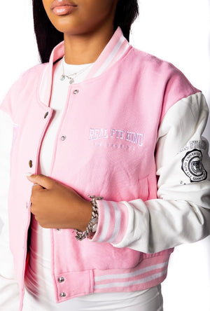 Buy Okane Pink Regular Fit Bomber Jacket for Women Online @ Tata CLiQ