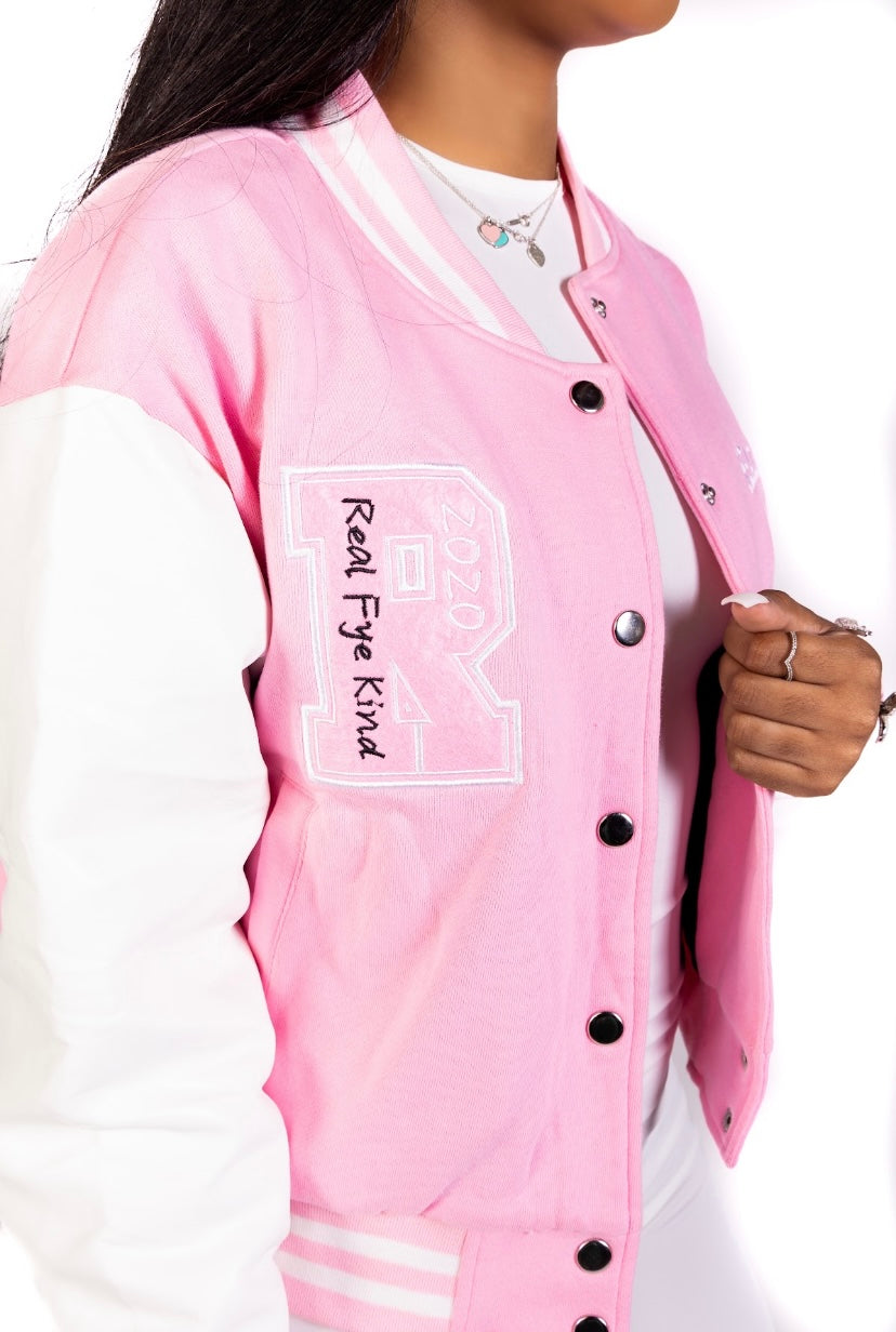 Fye Kind PINK Bomber Jacket